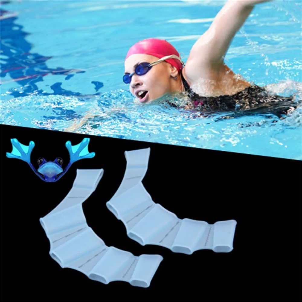 1Pc Silicone Training Paddle Dive Glove Swim Glove Swim Gear Fins Hand