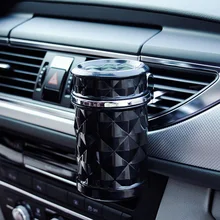 1 шт. пепельный дорожный держатель для сигарет огнеупорный автомобильный домашний офисный светодиодный пепельница красивый и аккуратный черный/белый