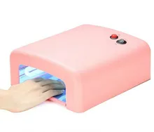1Pcs White/Pink Color UV Lamp 36W Nail Art Dryer Gel Curing Light ,Manicure Drying Fan EU Plug
