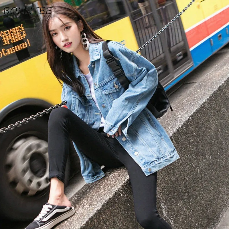 

Jackets Women Streetwear Thin Ulzzang Spring Autumn Trendy New Loose Korean Style Female Harajuku Womens Clothing Chic Casual