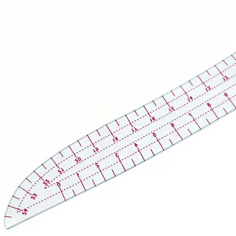 Многофункциональная Длинная форма запятой, пластиковая линейка, прозрачная французская кривая бумажная пластина, инструмент для изготовления пластин, линейки, канцелярские принадлежности
