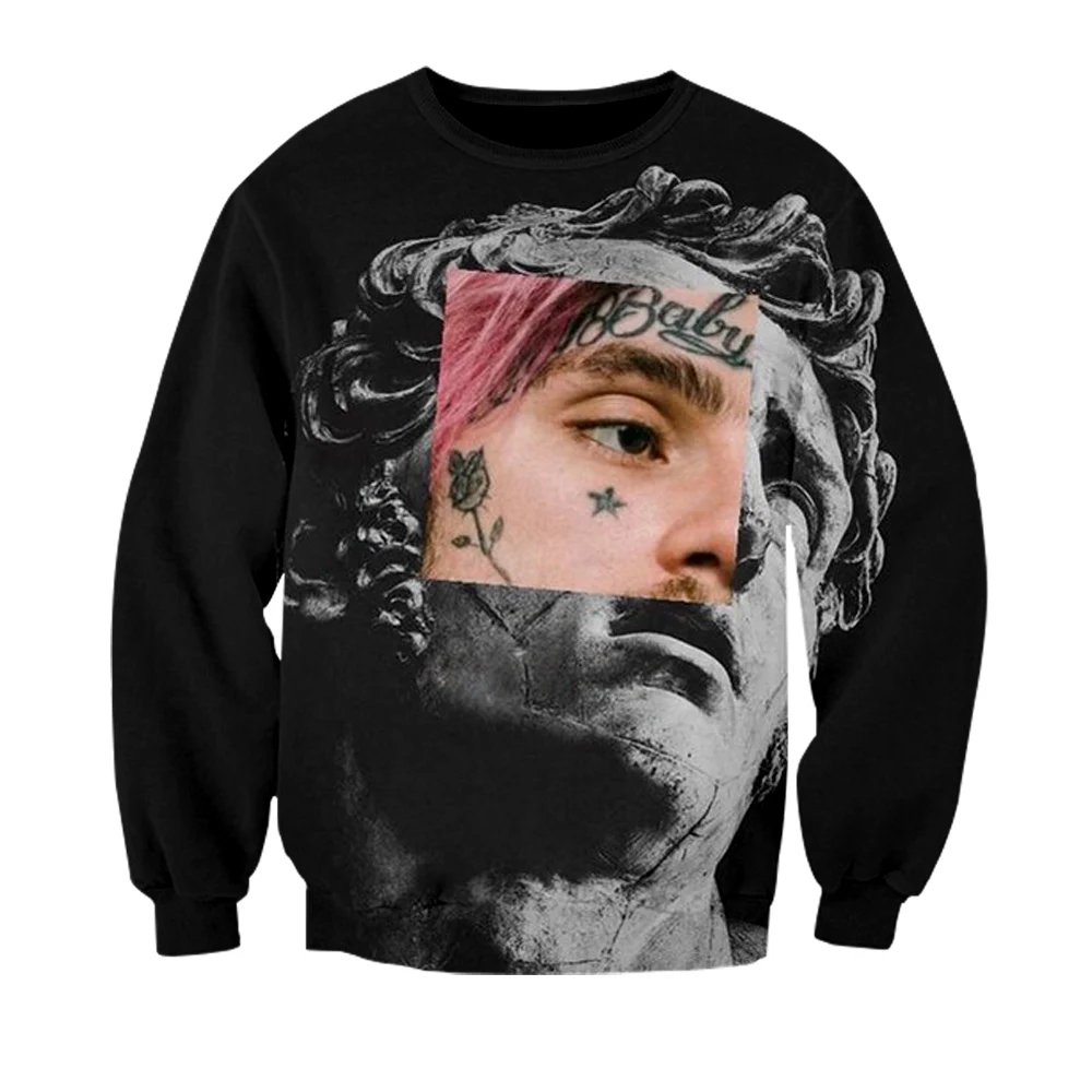 Long sleeve Lil Peep Sweatshirts Mens Hip Hop Sweatshirt Tops Tracksuit Hoodies Collar Man's Male Streetwear Hot Clothing Hodies