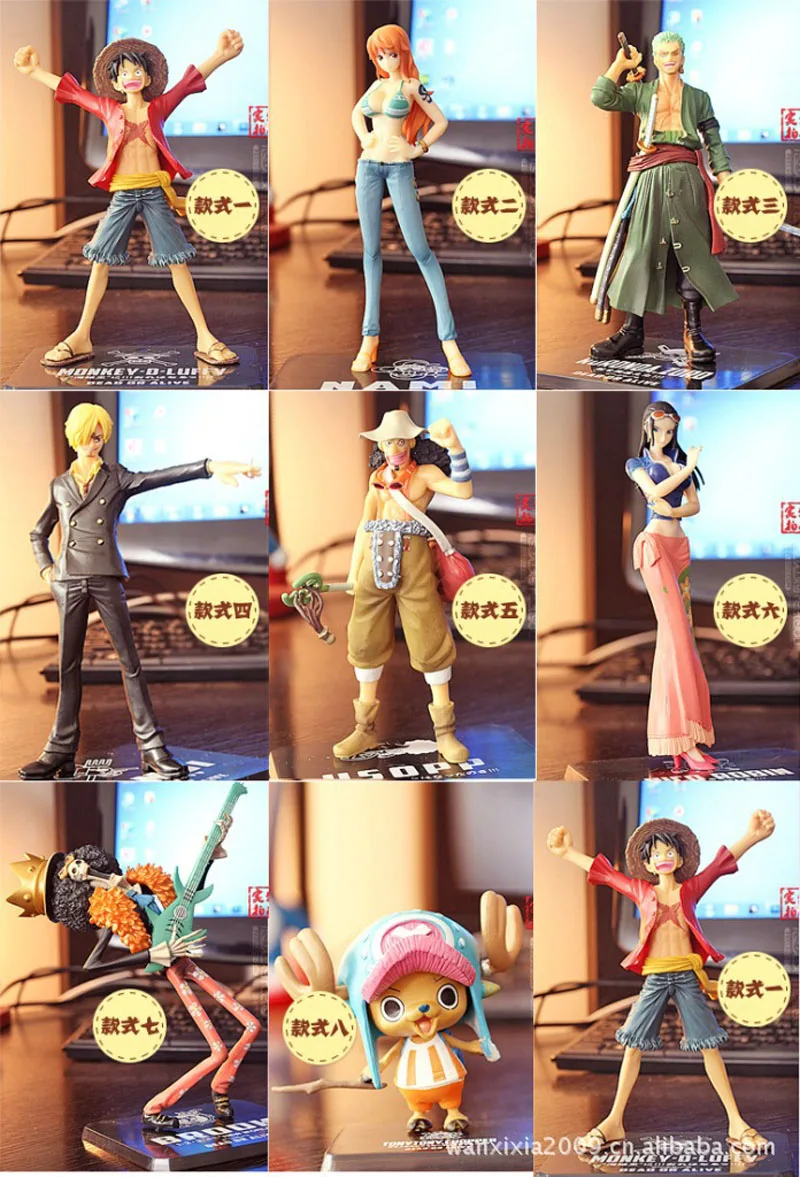 9 Styles One Piece New World Cool Model Doll Collectible Toy Figure