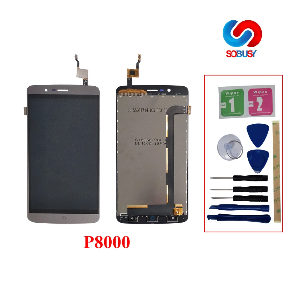 

5.1 LCD Display For Elephone P8000 Android tela Touch Screen Pantalla Assembly For P8000 LCD Digitizer pantalla free tools