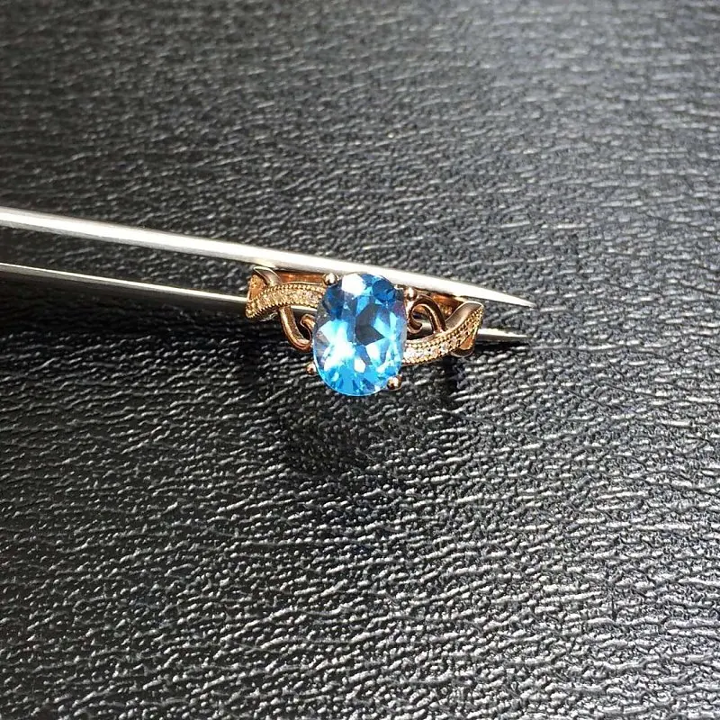 

2017 Qi Xuan_Blue Stone Fashion Jewelry Rings_Finger Rings_Rose Gold Color Blue Stone Rings_Manufacturer Directly Sales