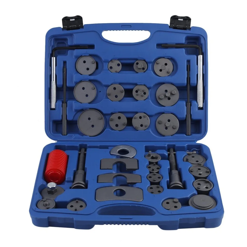 

35 Pcs Brake Piston Set Car Disc Caliper Wind Back Brake Tool Kit Auto Replacement Repair Tool With Carry Case
