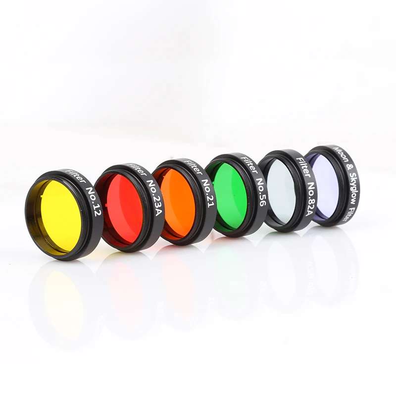 

Angeleys Eyepiece Filter Astronomical Telescopes Ocular Lens Planets and Nebula Filter Moon skyglow 6color selection 1.25 inch