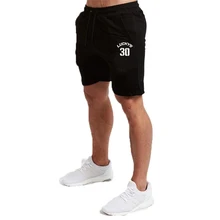 Men Breathable Number Lucky 30 Print Cotton Gym Short Trousers Shorts Sports Shorts