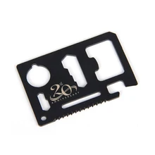 Логотип Нержавеющая сталь Карманный нескольких Выживание Ножи для кемпинга охота 11 в 1 Многофункциональный Инструмент карты товарный знак, гравированный лазером