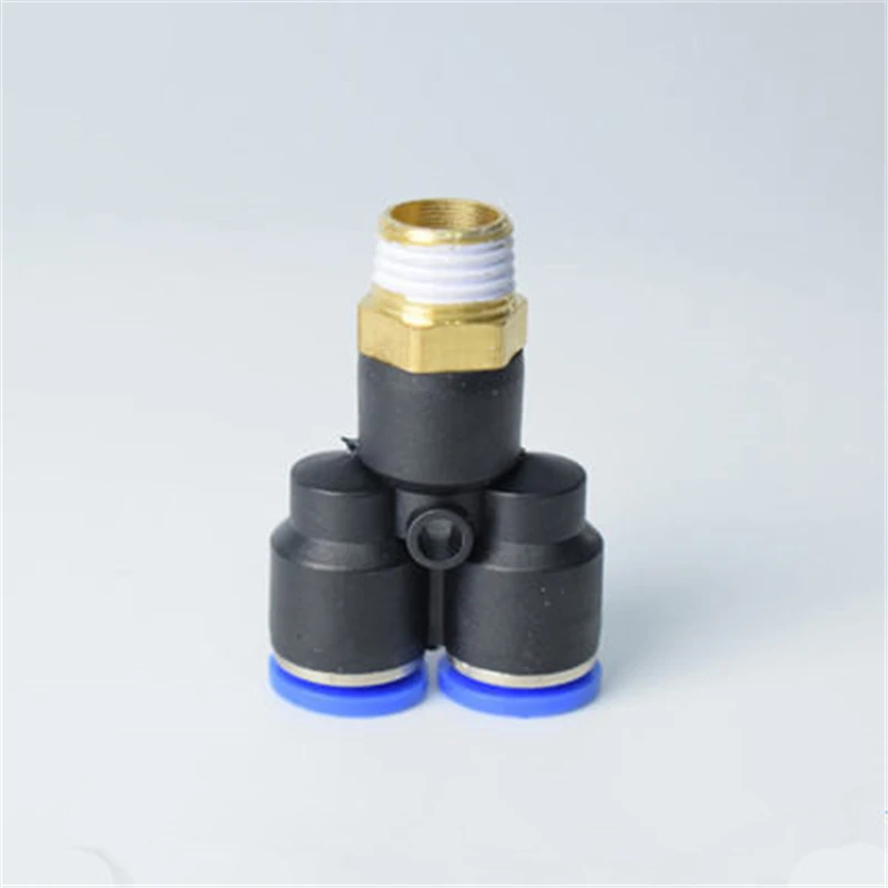 

PX Pneumatic Fitting Y Shaped Tee 4mm-12mm OD Hose Tube M5 1/8" 1/4" 3/8" 1/2" BSP Male Thread 3 way Air Coupler Connector