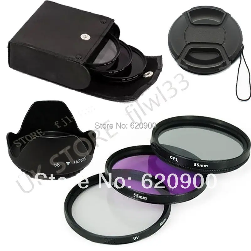   +  + 58  CPL   kit   Canon EOS 500D/Rebel T1i 450D 500D 550D 600D 650D 700D