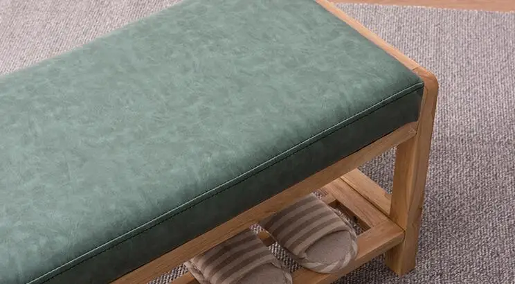 PU Leather Shoe Rack Ottoman Organizer & Hallway Bench With Cushion Living Room Furniture Shoe Shelf Holder Storage Organizer