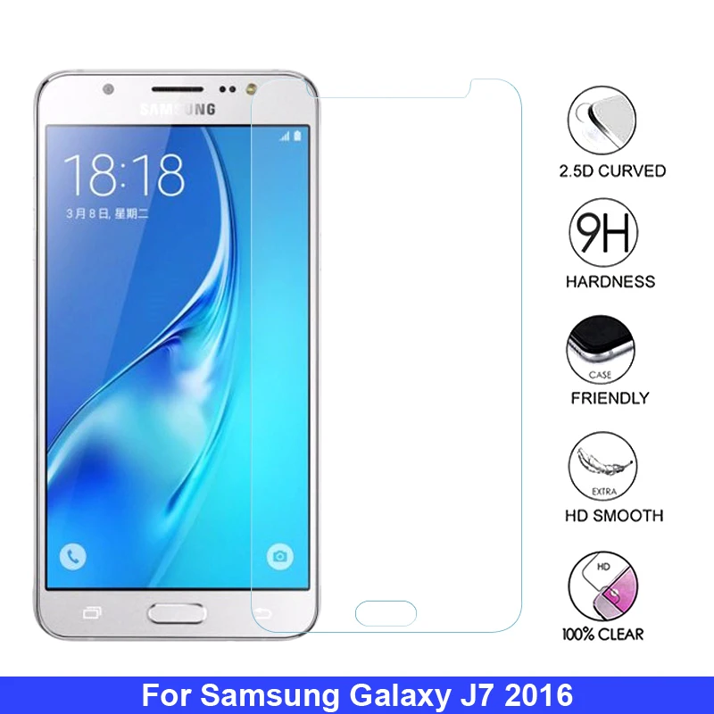 

2Pcs For Samsung Galaxy J7 2016 Tempered Glass 9H Protective Film Explosion-proof Screen Protector for J710X SM-J710FN/DF