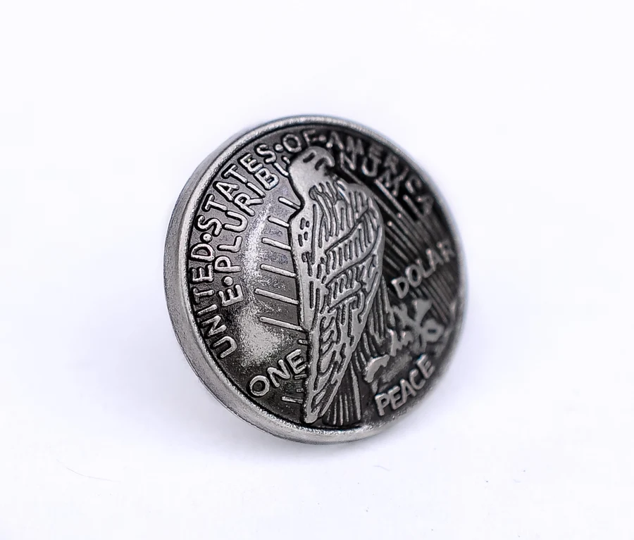 Монета Rivetback монета CONCHO партия 10 шт. Репродукция серебряного доллара орла 3/4 дюйма