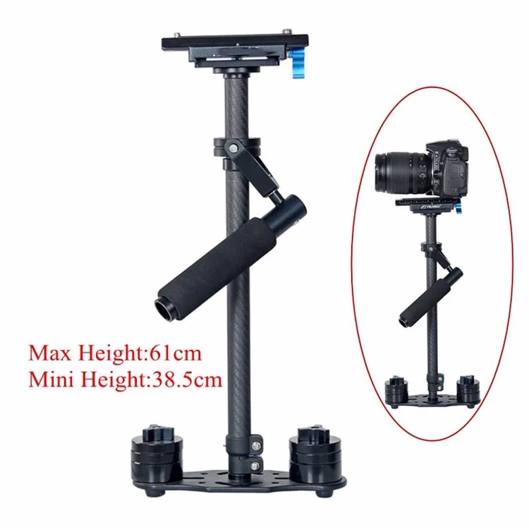 Carbon Fiber S60T Max 2.5 kg 60cm Handheld Stabilizer Steadicam for Canon 5D Mark III for nikon d810 d3200 d7200 DSLR Camera (1)