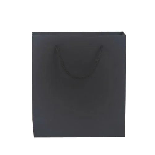 

Kraft Gift Paper Bag Black Bag Wholesale 120pcs/lot Free shipping 12*13*5cm Small Paper Bags Wedding Jewelry Gift Handle Bag