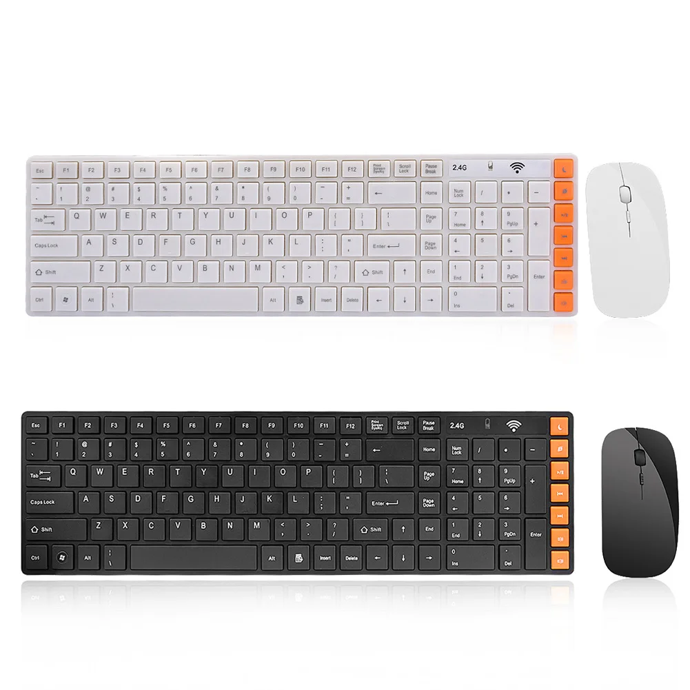 

2.4GHz Wireless Keyboard Mouse Bundle Set Keyboard+Optical Mouse Combos for PC Desktop XXM8