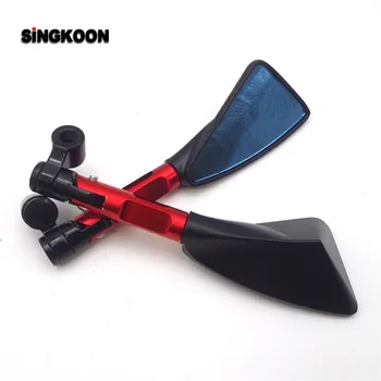 

Motorcycle Accessories 8 10mm Motorcycle Mirror RearView Mirrors Blue Glass FOR honda pcx 150 forza 125 triumph bonneville