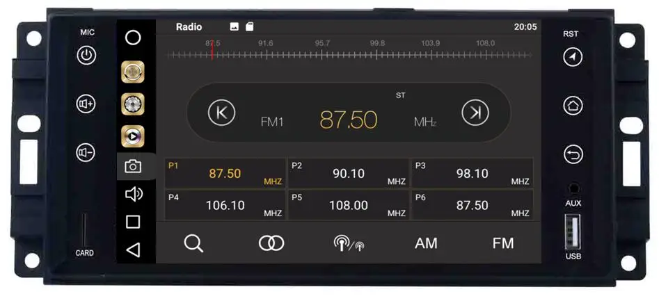 Sale Android 9.1 HU Car Radio For JEEP COMMANDER/GRAND CHEROKEE  full touch GPS Navigation Car Multimedia Player with canbus 1