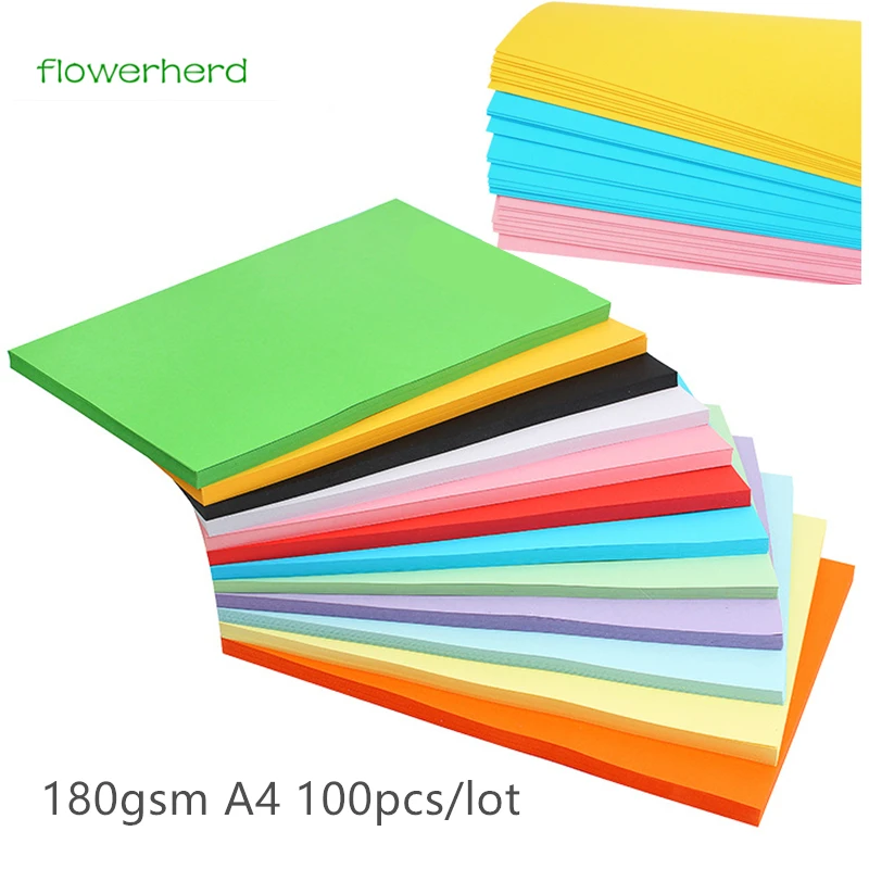 Download 180gsm 100pcs A4 colorful Kraft Paper DIY Handmake Card ...