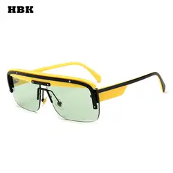 HBK Ретро Квадратные Солнцезащитные очки 2019 большие крутые тени градиентные брендовые новые дизайнерские солнцезащитные очки для женщин