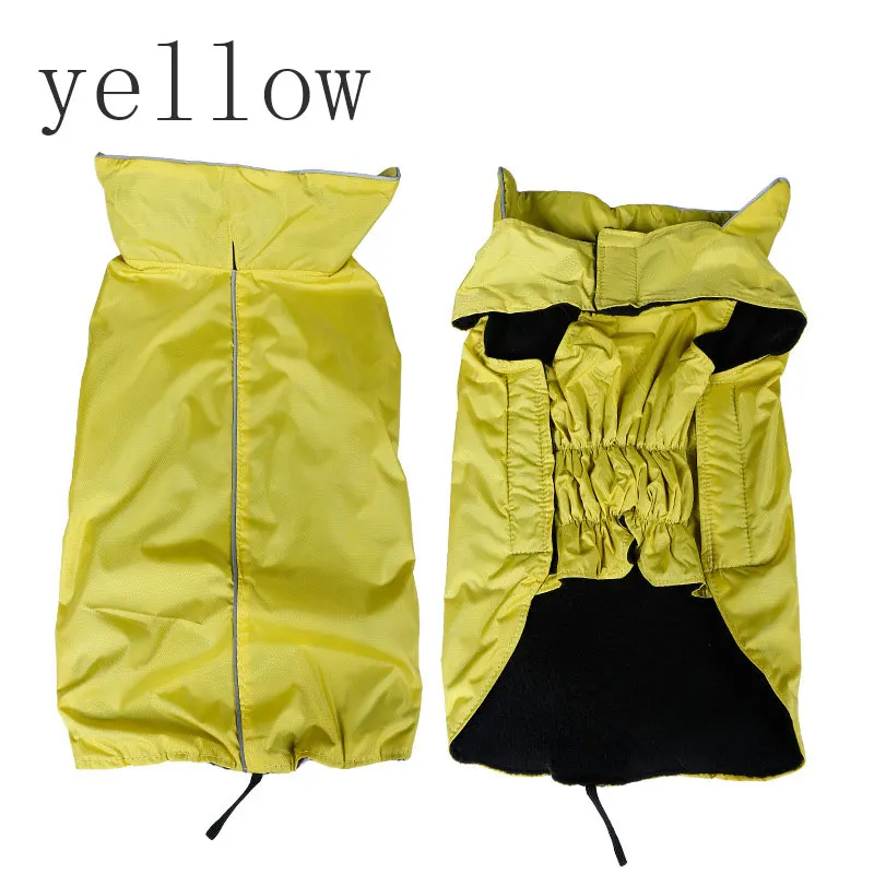 Собака плащ непромокаемая одежда открытый Дождевик куртка теплый флис ночь Светоотражающие Детская безопасность дизайн - Цвет: yellow