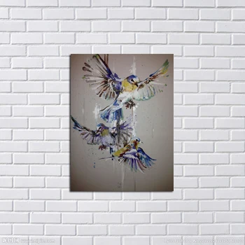 

100%Handpainted Oil Painting Beautiful Birds Paintings on Canvas Modern Art Best Gift Abstract Wall Art Pictures Home Decor