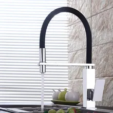 Смесители для кухни, хромированный кухонный кран, кран для раковины, палубное крепление, выдвижная насадка-распылитель, Torneira De Cozinha, смесители для воды 866099