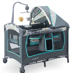 Valdera Портативный складная кроватка многофункциональная кроватка Bb кровать, новорожденных игры сетки для автомобиля