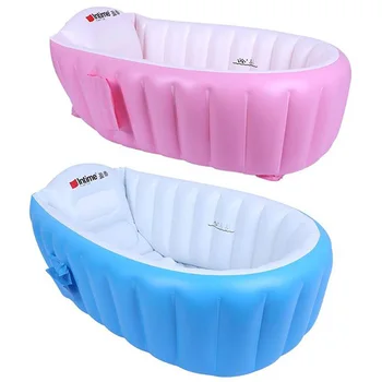 

Portable Bathtub YT-226A Air Inflation Baby Tub Skin-Friendly Swimming Pool Skid-Proof Air Cushion Child Tub Folding