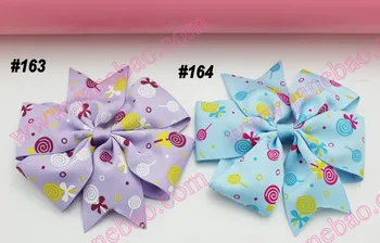 

free shipping popular 50pcs 4.5inch single layer pinwheel hair bows abby hair clips