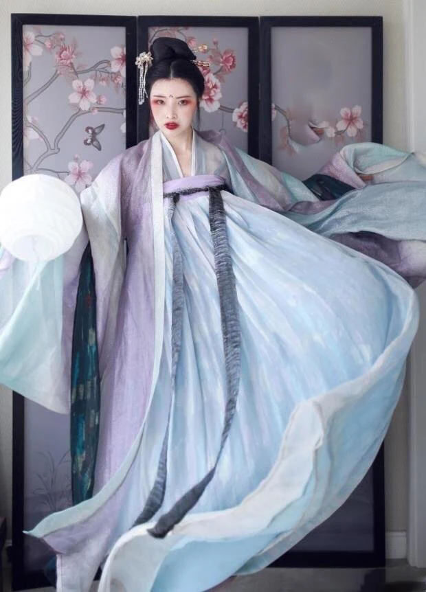 Moonrise Changge-красивое женское платье Hanfu Ruqun в китайском традиционном стиле, винтажное Пышное Платье, комплект из 5 предметов, сказочное платье Kei