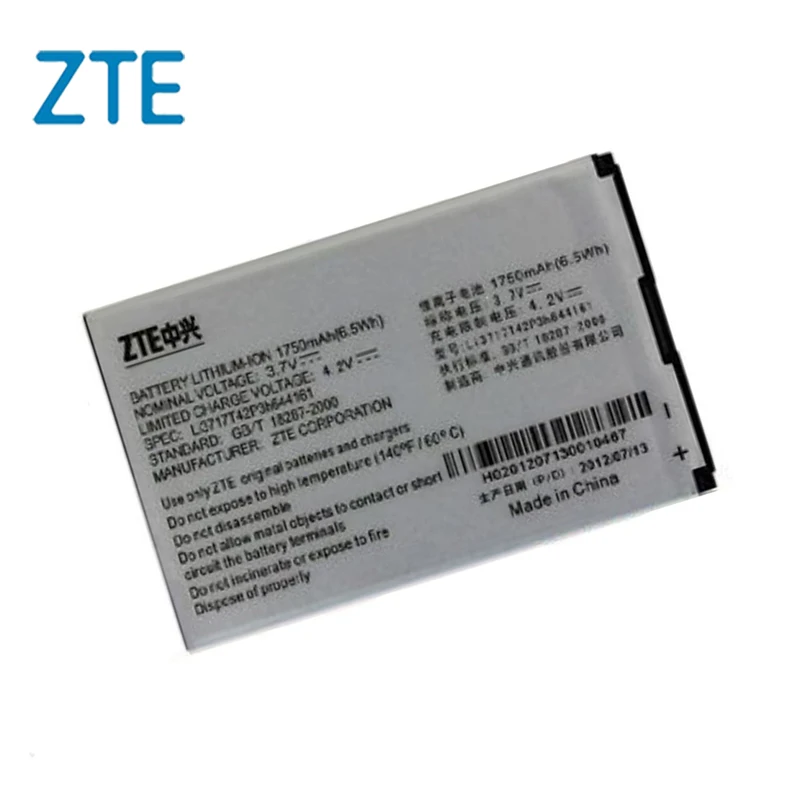 

Original ZTE Li3717T42P3h644161 phone battery For ZTE MF80 T82 N8010 V8000
