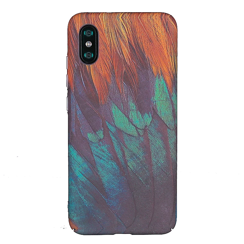 Жесткий чехол с птичьими желто синими перьями для XIAOMI MI9 MI9SE MI8 MI8SE MI8LITE MIX3 MIX2S