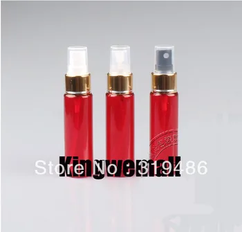 

300pcs/lot High-grade 30ml Red Plastic Spray Bottle Refillable Bottle Perfume PET Bottle with Spray Pump
