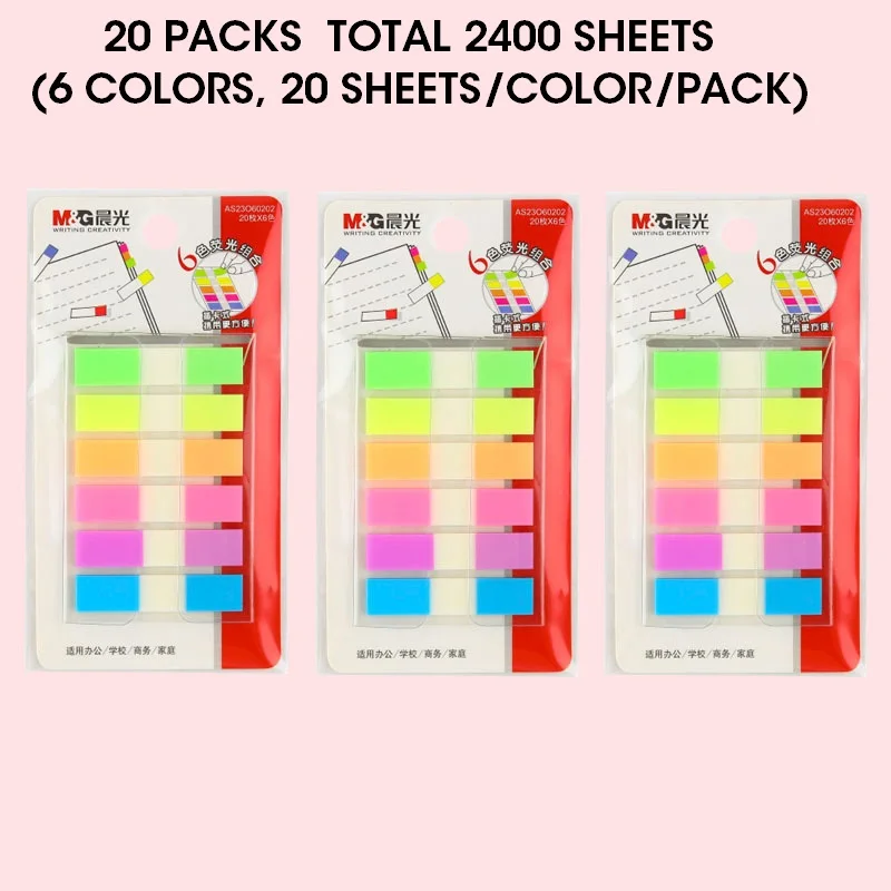 20 packs A103 M& G 4000 шт. Липкие заметки Kawaii Andstal Post it флаг Примечание индекс тег блокнот ярлык закладки-наклейки знак стикер планировщик - Цвет: 20 packs A103
