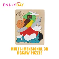 Enjoybay многослойная деревянная головоломка игрушки 3D головоломка мультфильм головоломка креативная история рассказывающая игрушка ранняя