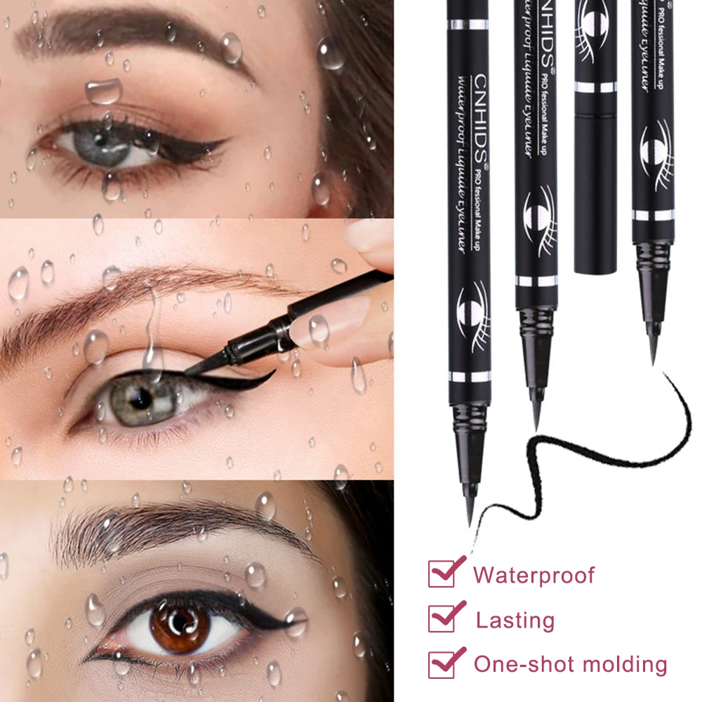

Black Long Lasting Eye Liner Pencil Waterproof Long Lasting Eyeliner Smudge-Proof Cosmetic Beauty Makeup Liquid Tools dry TSLM2