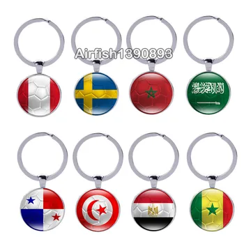 

100pcs Flag Keychain Morocco Saudi Arabia Peru Sweden Tunisia Egypt Turkey Keyring Keyfob chaveiro llavero Souvenir Gifts