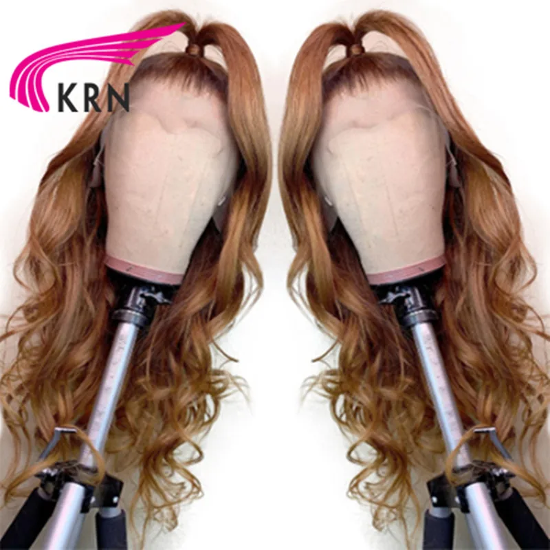 

KRN Human Hair 13X6 Lace Front ombre Wigs Pre Plucked With Baby Hair Remy hair Human Hair Wigs For Women