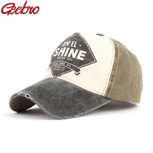 Geebro SHINE Письмо Snapback летняя кепка-бейсболка дышащая Лоскутная хлопчатобумажные бейсболки для мужчин и женщин хип-хоп Gorras Шляпа