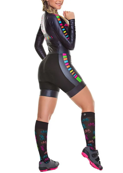 Pro Team триатлон костюм женский Велоспорт Джерси Skinsuit комбинезон Майо Велоспорт Ropa ciclismo комплект розовый гелевая подкладка 001