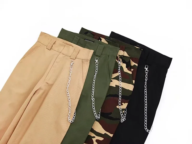Soltas de Moletom para Corrida para Primavera de 2021 Calça Cargo Camuflada Feminina Cintura Alta Calças Femininas 15 Cheap Calças e capris