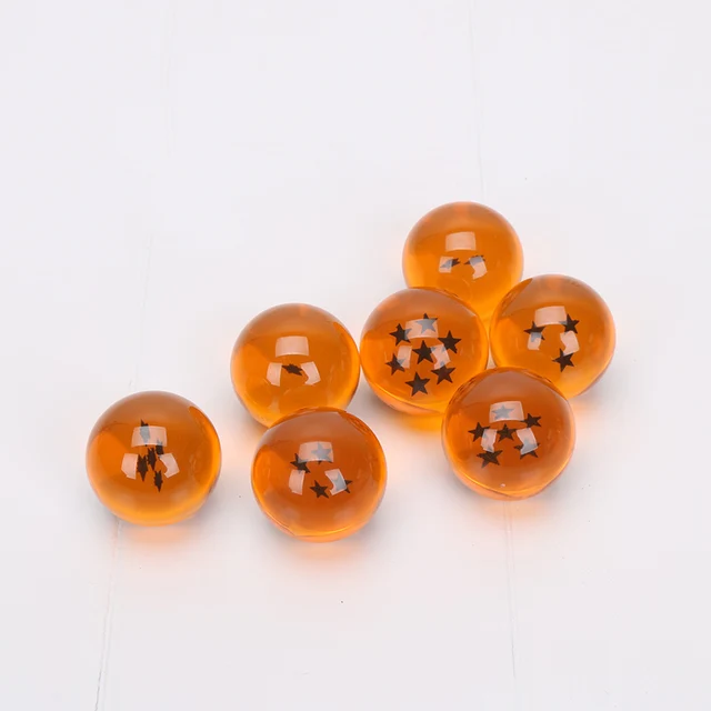 7pcs/set New Dragon ball Z 4cm Blue crystal ball black star dragon ball