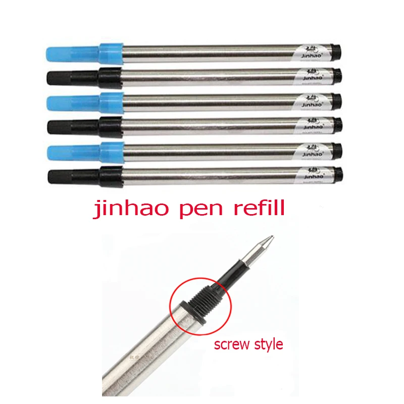 Высокое качество 5 шт синий/черный винт Заправка для jinhao роликовая Шариковая