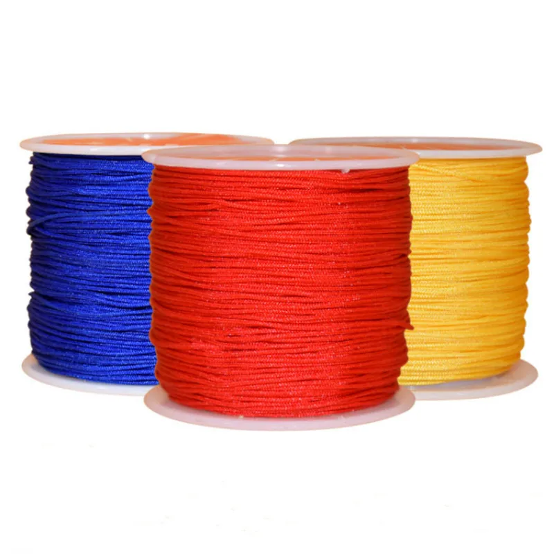 

2019 explosion models 72 multi-color Taiwan line 0.8mm hand-woven rope jade line red line Chinese knot tassel line 45 meters