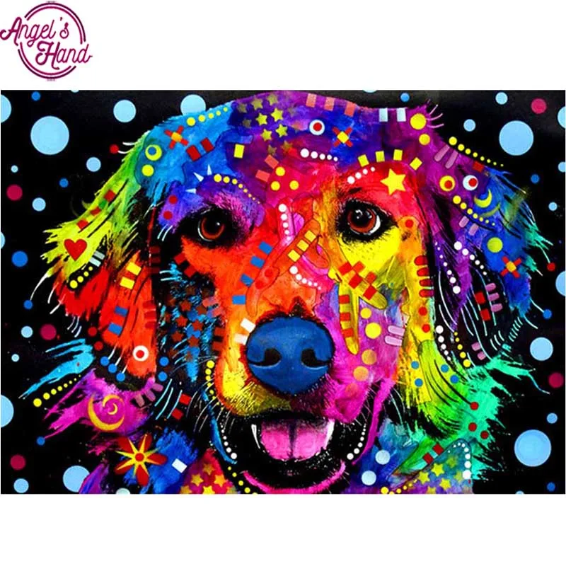 5d Diy diamond painting labrador dog cross stitch 3d diamond mosaic