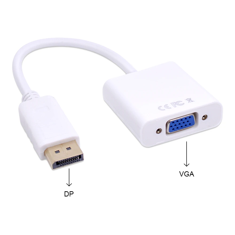 Vga Cable Adapter Displayport To Vga Adapter Cable For PC Computer Laptop HDTV Monitor Projector