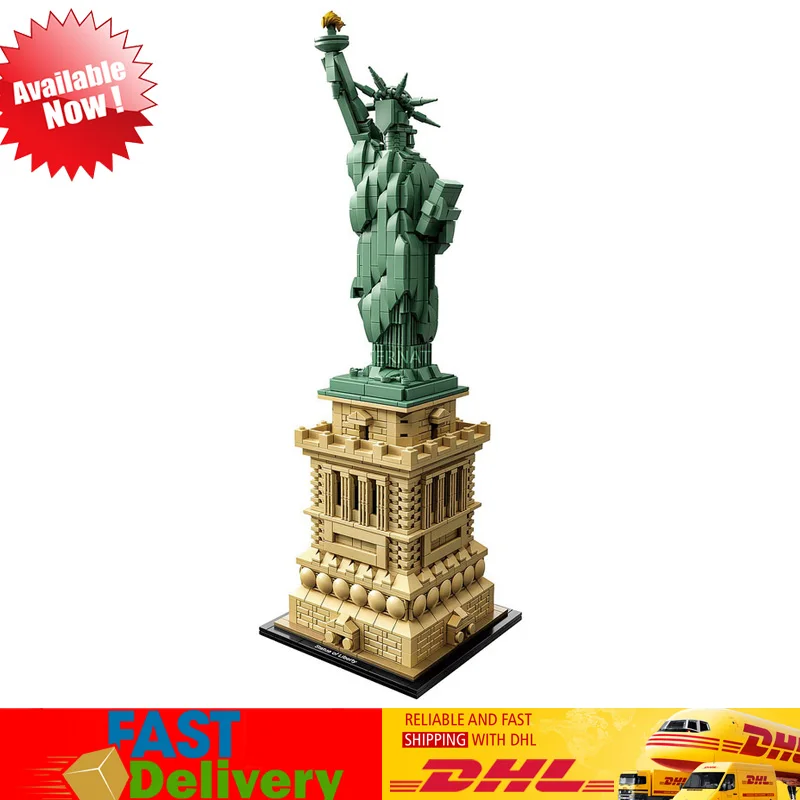 

Lepin 17011 1887 PCS Architecture Statue of Liberty Model Set Building Blocks Bricks Toys Gifts Compatible LegoINGlys 21042