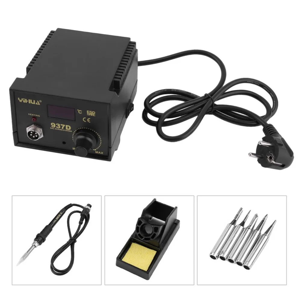 

50W Antistatic Soldering Stand Holder Station Temperature Adjustable Iron Soldering Machine Digital Display 200-480 degree